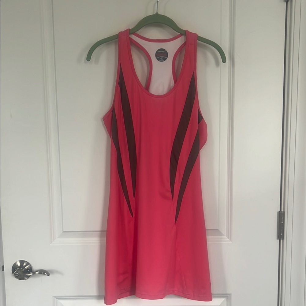 Bolle Pink and Black Sleeveless Tennis Dress - Picture 1 of 5